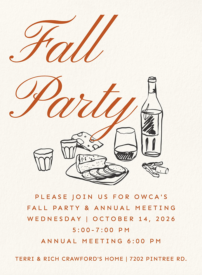 OWCA 2026 Annual Meeting-Fall Party